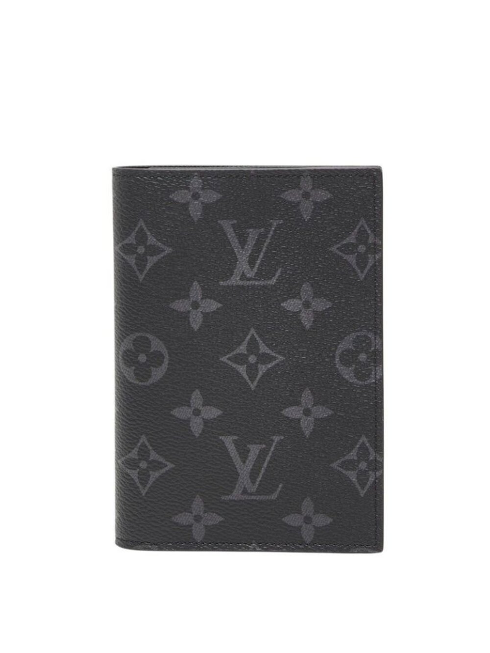 Louis Vuitton Monogram Eclipse Couverture Passport NM Case Black 1 Shoulder
